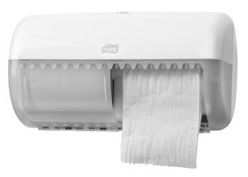 Tork műanyag kistekercses toalettpapír adagoló, fehér (T4 rendszer)