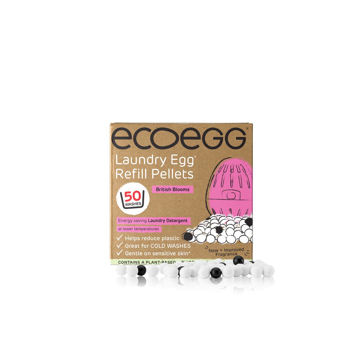 Ecoegg mosótojás utántöltő, British Blooms (50 mosás)