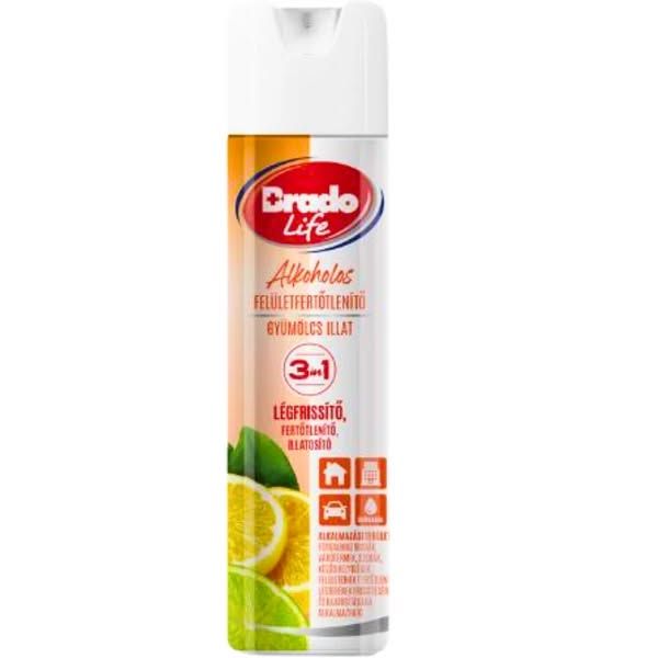 Bradolife gyümölcsös felületfertőtlenítő és légfrissítő 300ml Bradolife gyümölcsös felületfertőtlenítő és légfrissítő 300ml